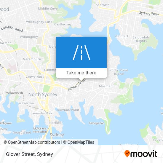 Glover Street map