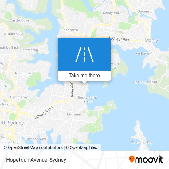 Mapa Hopetoun Avenue