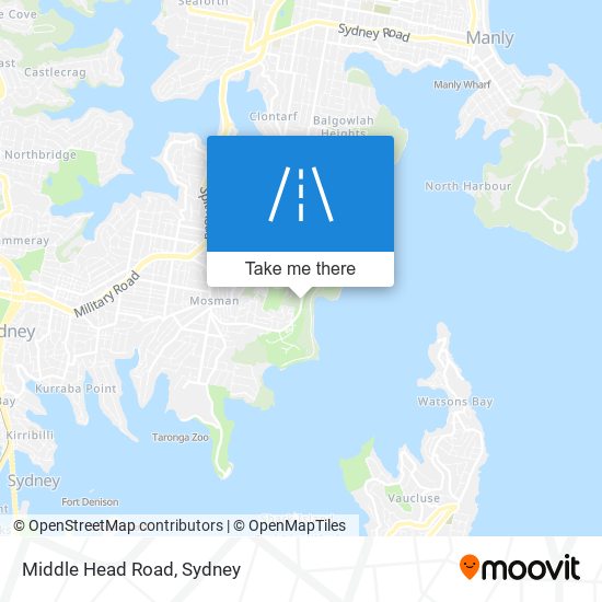 Middle Head Road map