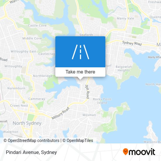 Pindari Avenue map