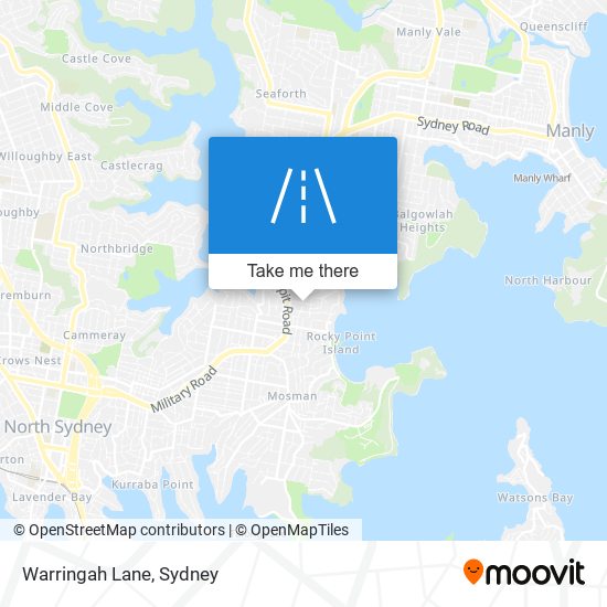 Mapa Warringah Lane