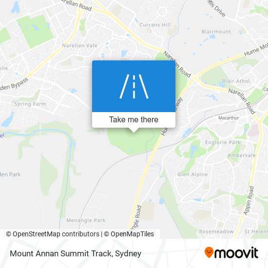 Mapa Mount Annan Summit Track