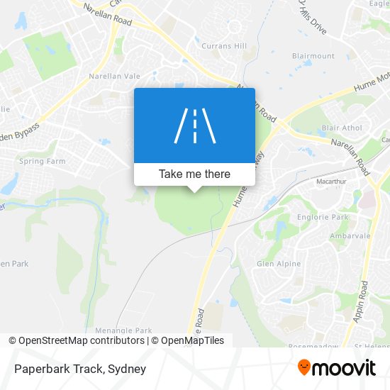 Paperbark Track map