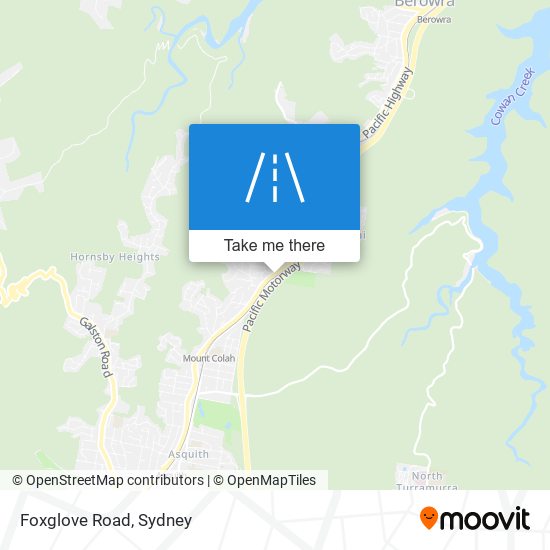 Mapa Foxglove Road
