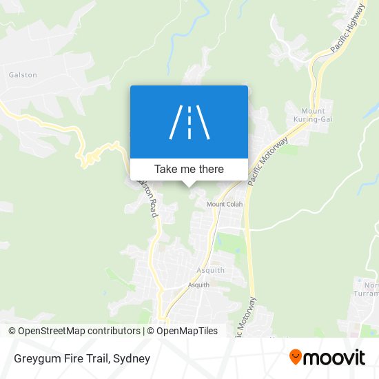 Mapa Greygum Fire Trail