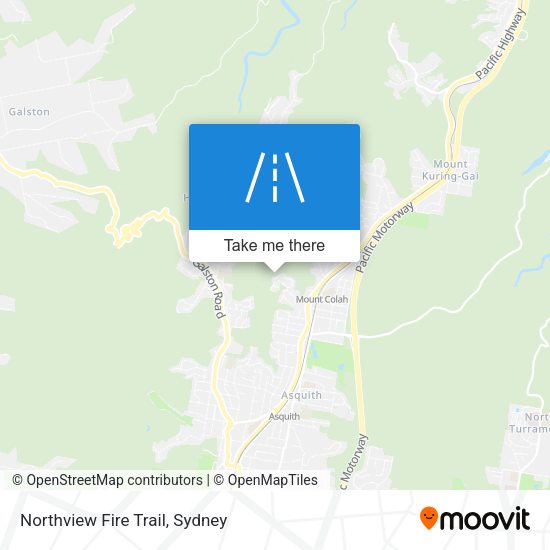 Northview Fire Trail map