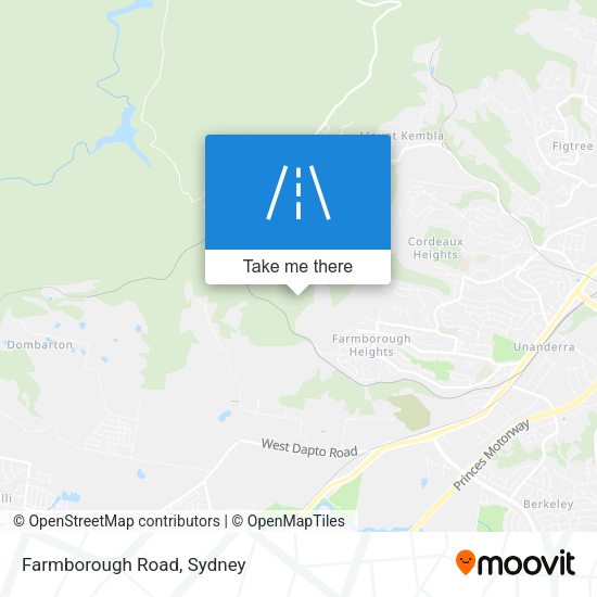 Farmborough Road map