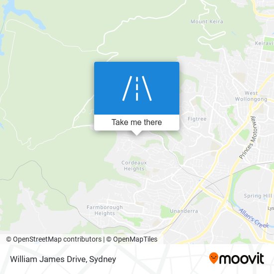 William James Drive map