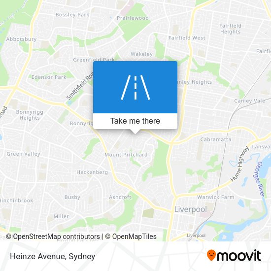 Heinze Avenue map
