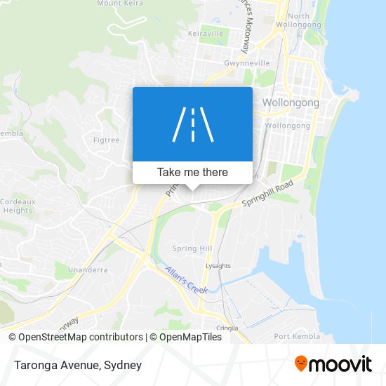 Mapa Taronga Avenue