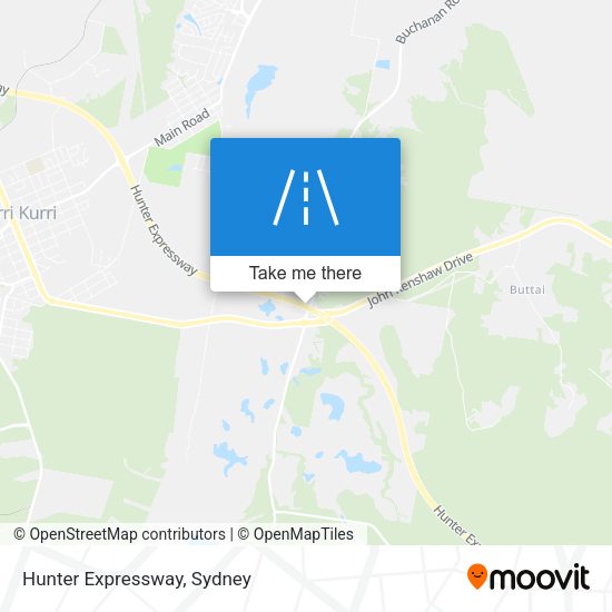 Hunter Expressway map