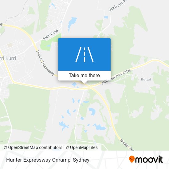 Hunter Expressway Onramp map