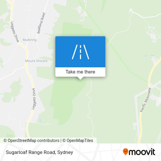 Sugarloaf Range Road map