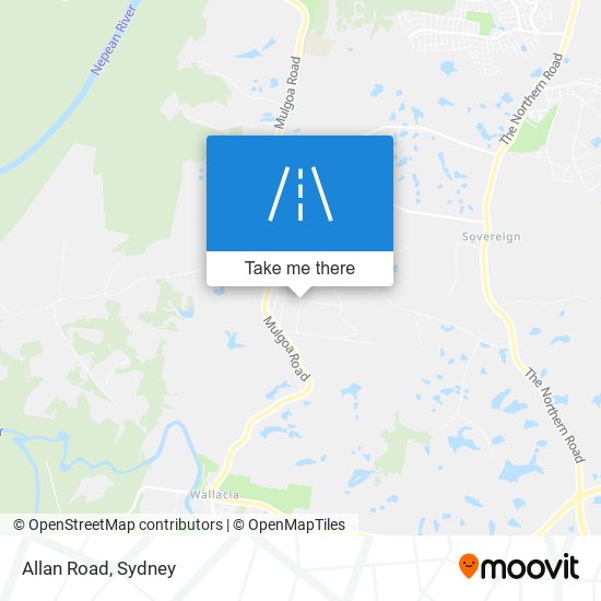Mapa Allan Road