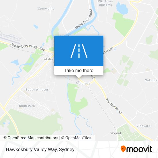 Hawkesbury Valley Way map