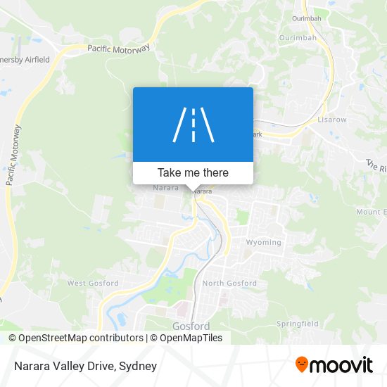 Narara Valley Drive map