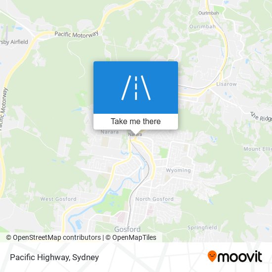 Mapa Pacific Highway