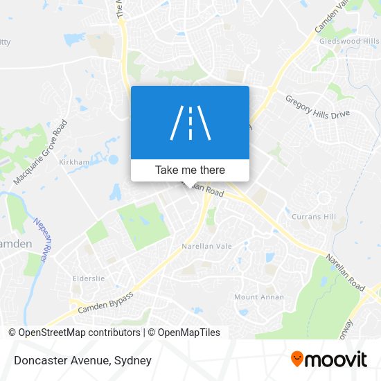 Mapa Doncaster Avenue