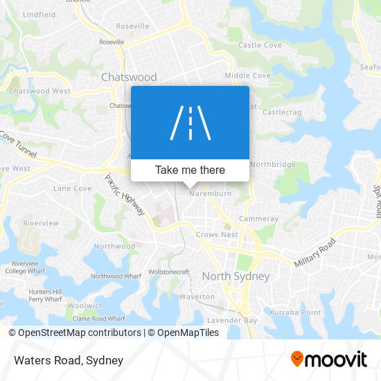 Mapa Waters Road