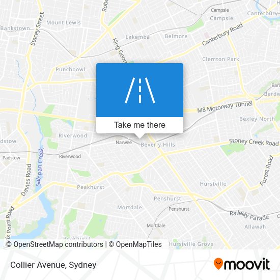 Collier Avenue map