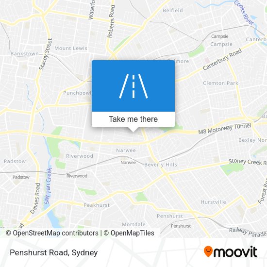 Penshurst Road map