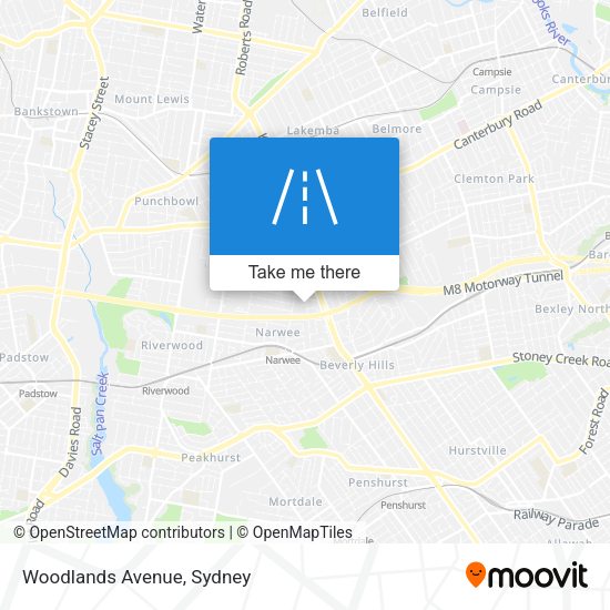 Woodlands Avenue map