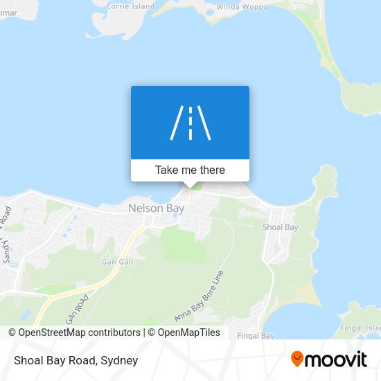 Shoal Bay Road map