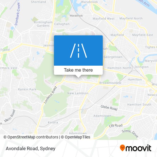 Mapa Avondale Road