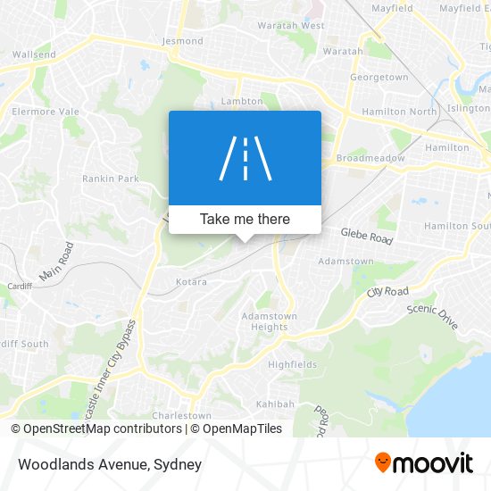 Woodlands Avenue map