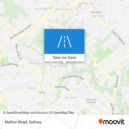 Mapa Malton Road