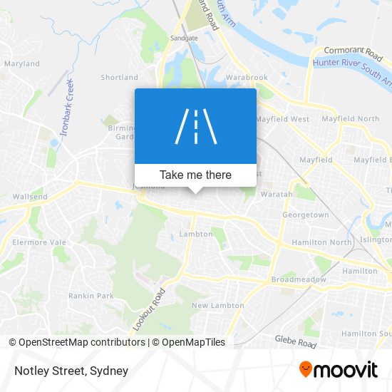 Mapa Notley Street