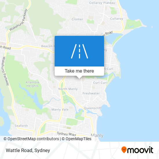 Mapa Wattle Road