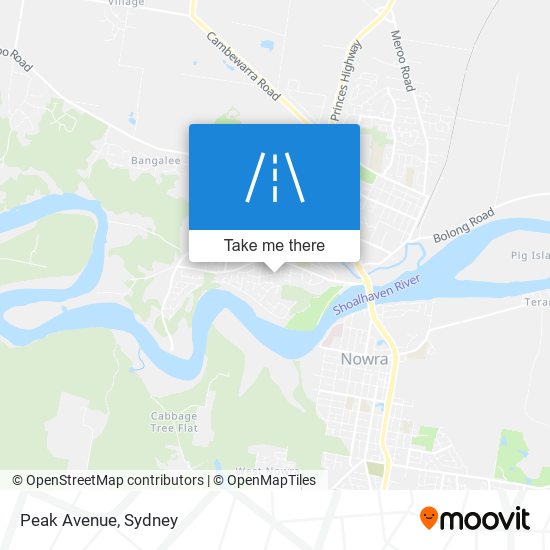 Peak Avenue map