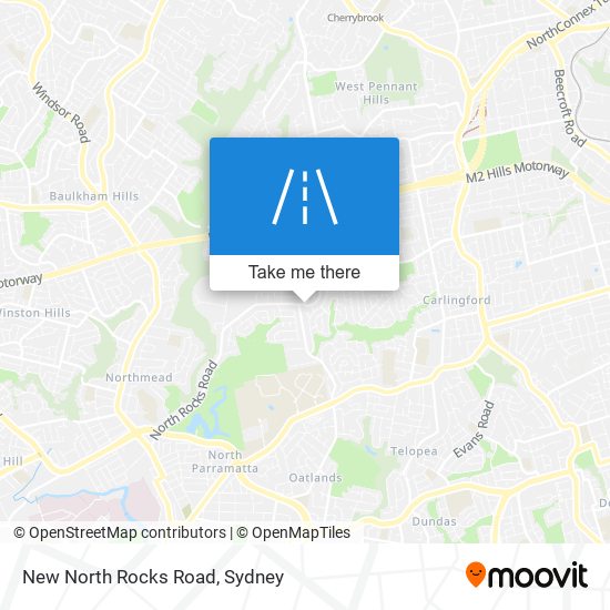 Mapa New North Rocks Road