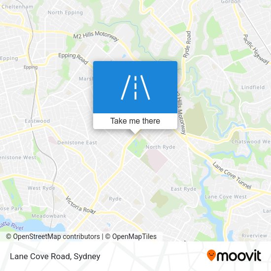 Lane Cove Road map