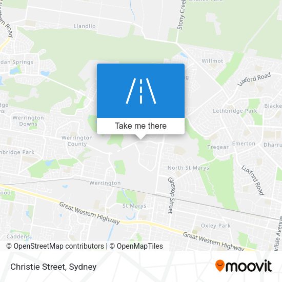 Christie Street map