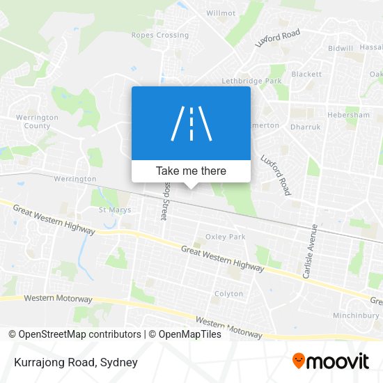 Kurrajong Road map