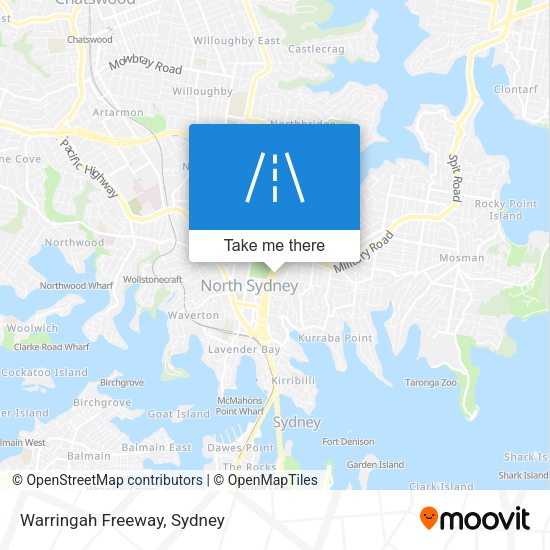 Warringah Freeway map