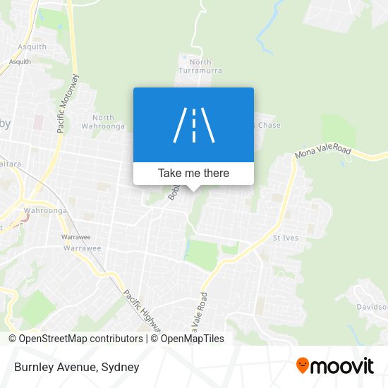 Burnley Avenue map