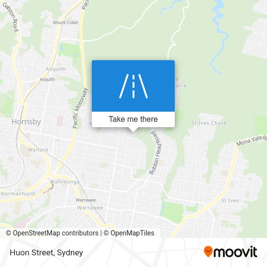 Huon Street map