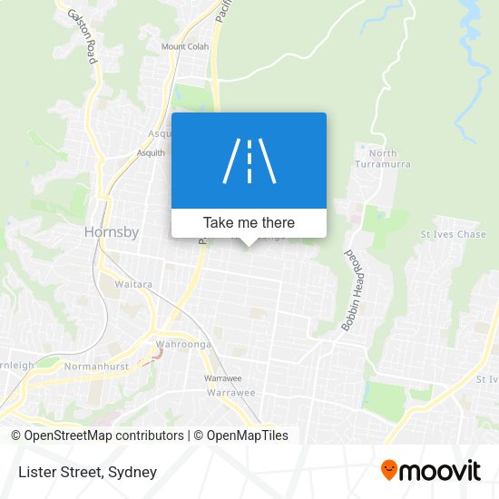 Lister Street map