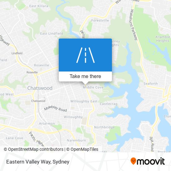 Eastern Valley Way map