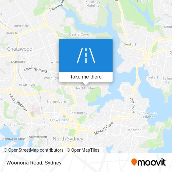 Woonona Road map