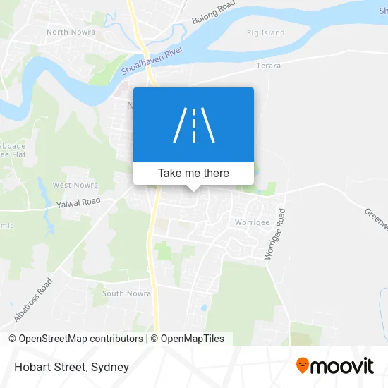 Mapa Hobart Street