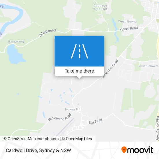 Cardwell Drive map