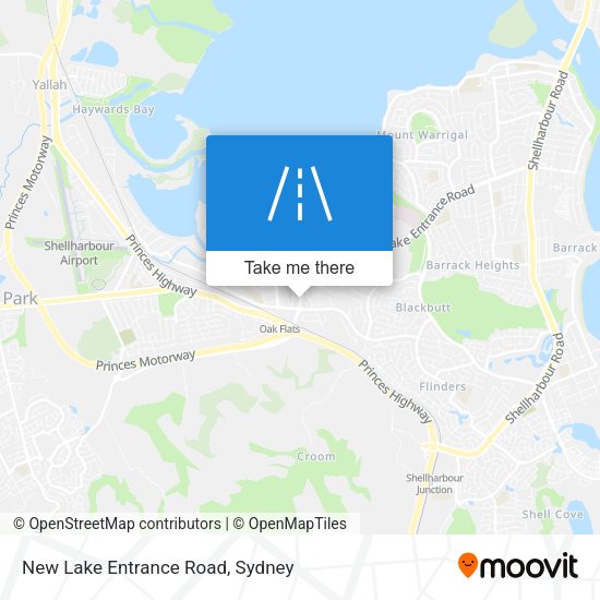 New Lake Entrance Road map