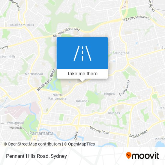 Mapa Pennant Hills Road