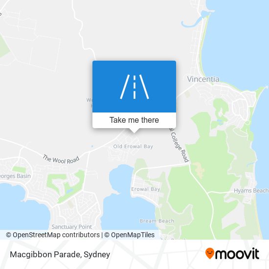 Mapa Macgibbon Parade