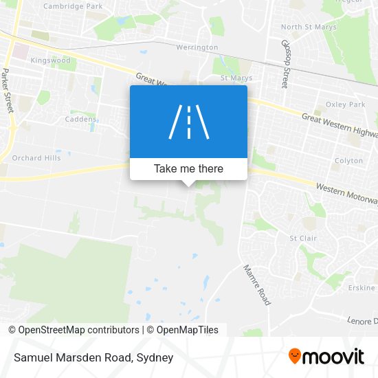 Samuel Marsden Road map