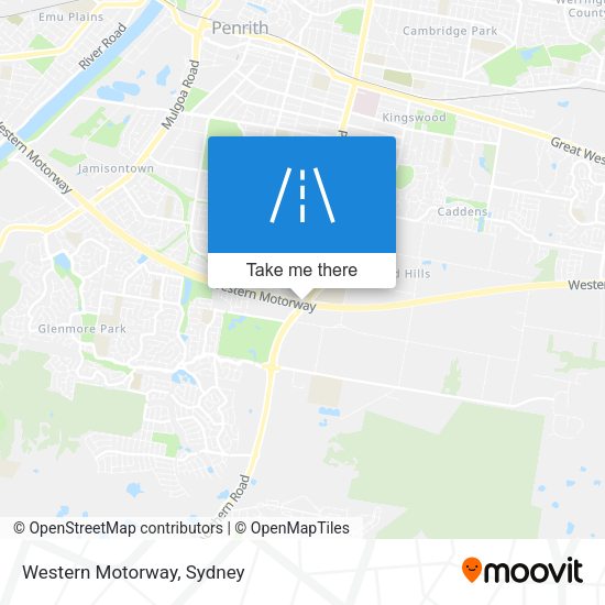 Western Motorway map